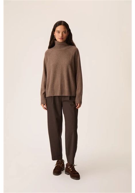 Des Petits Hauts Women's Aramis Loutre Dark Grey Extra-Fine Merino High-Neck Jumper Des Petits Hauts |  | 1H26010207187